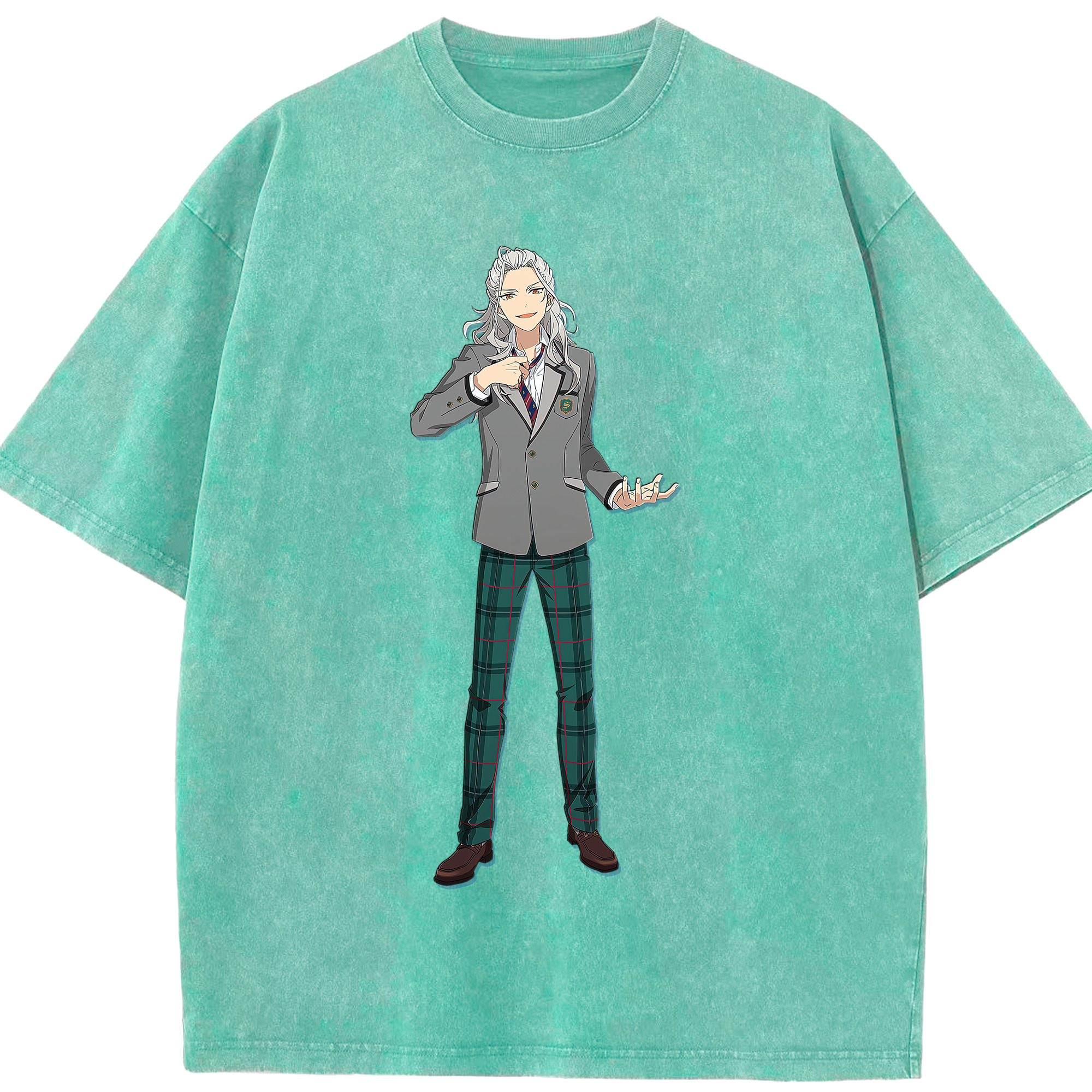 （画像用） あんさんぶるスターズ! Ensemble Stars 綿100% ヴィンテージ風 半袖Tシャツ（フロントプリント）